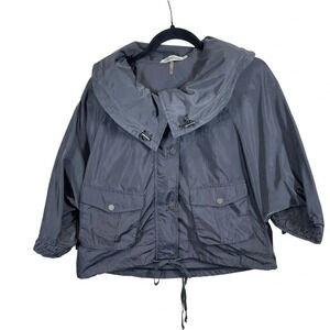 Monoreno glam parachute jacket black hooded women’s large grunge goth whimsigoth